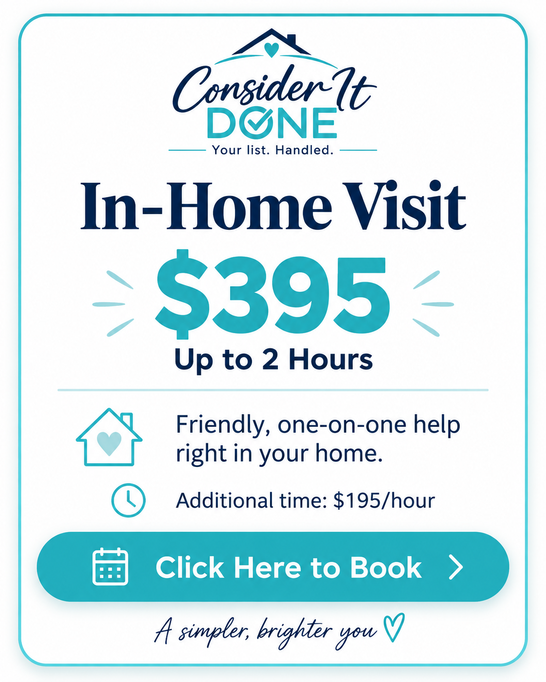 In-Home Visit — Up to 2 Hours